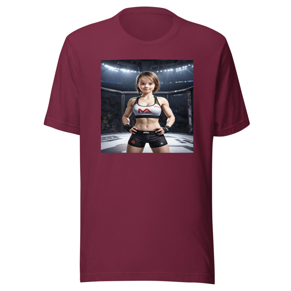 Maroon youth tee - cage fighter warrior