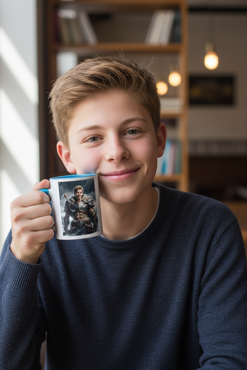 Hero Portrait - Color Inside Mug 11oz
