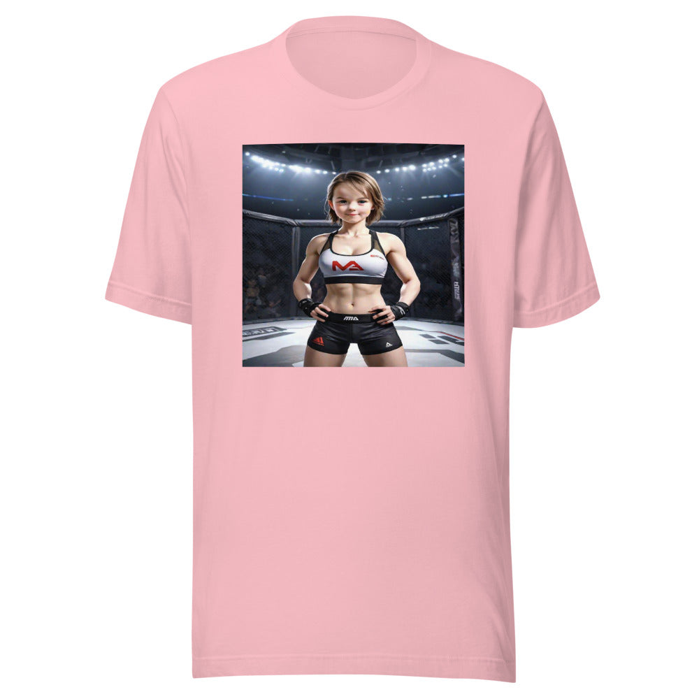 Pink youth tee - cage fighter warrior